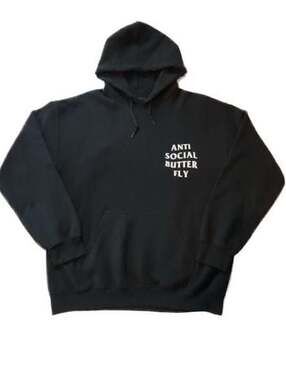 Linda Finegold Anti Social Butter Fly Hoodie Size M